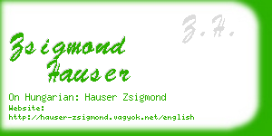 zsigmond hauser business card